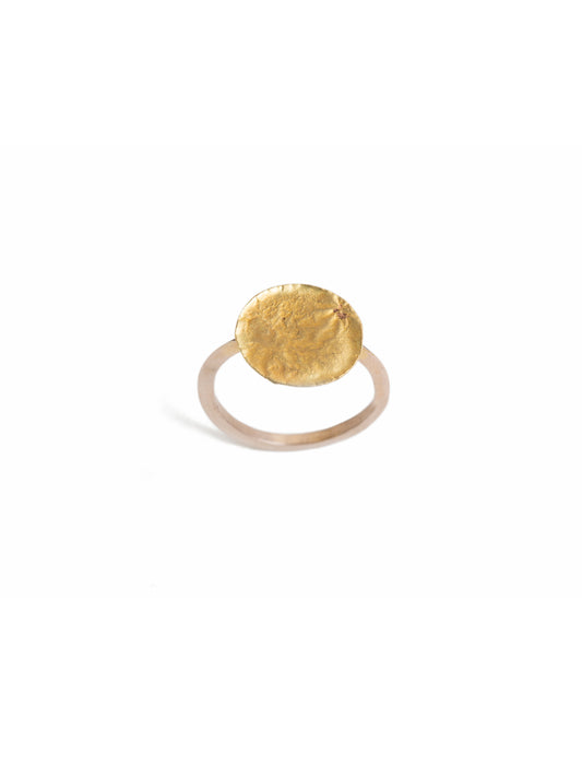 Anillo restos de fundición de oro Fairmined
