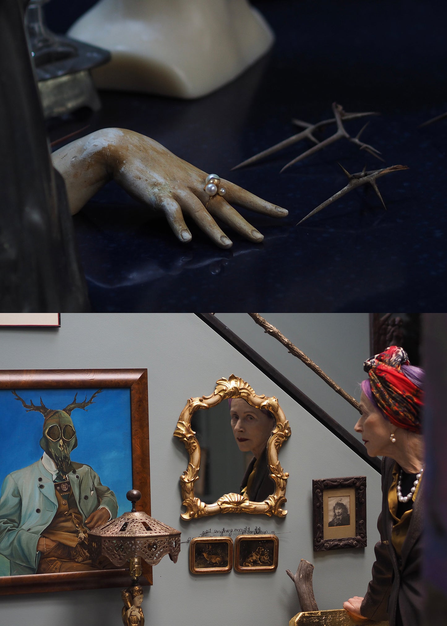 Anillo Beatrix oro y 3 perlas