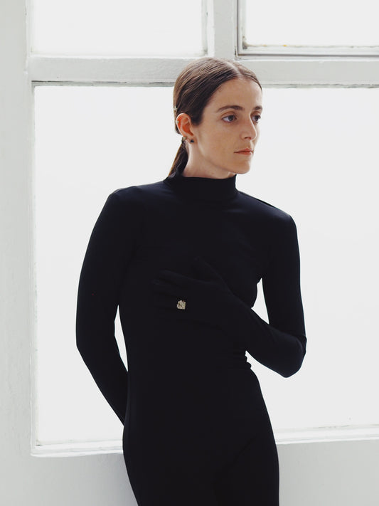 Anillo oro pirita y mosaico de 6 diamantes