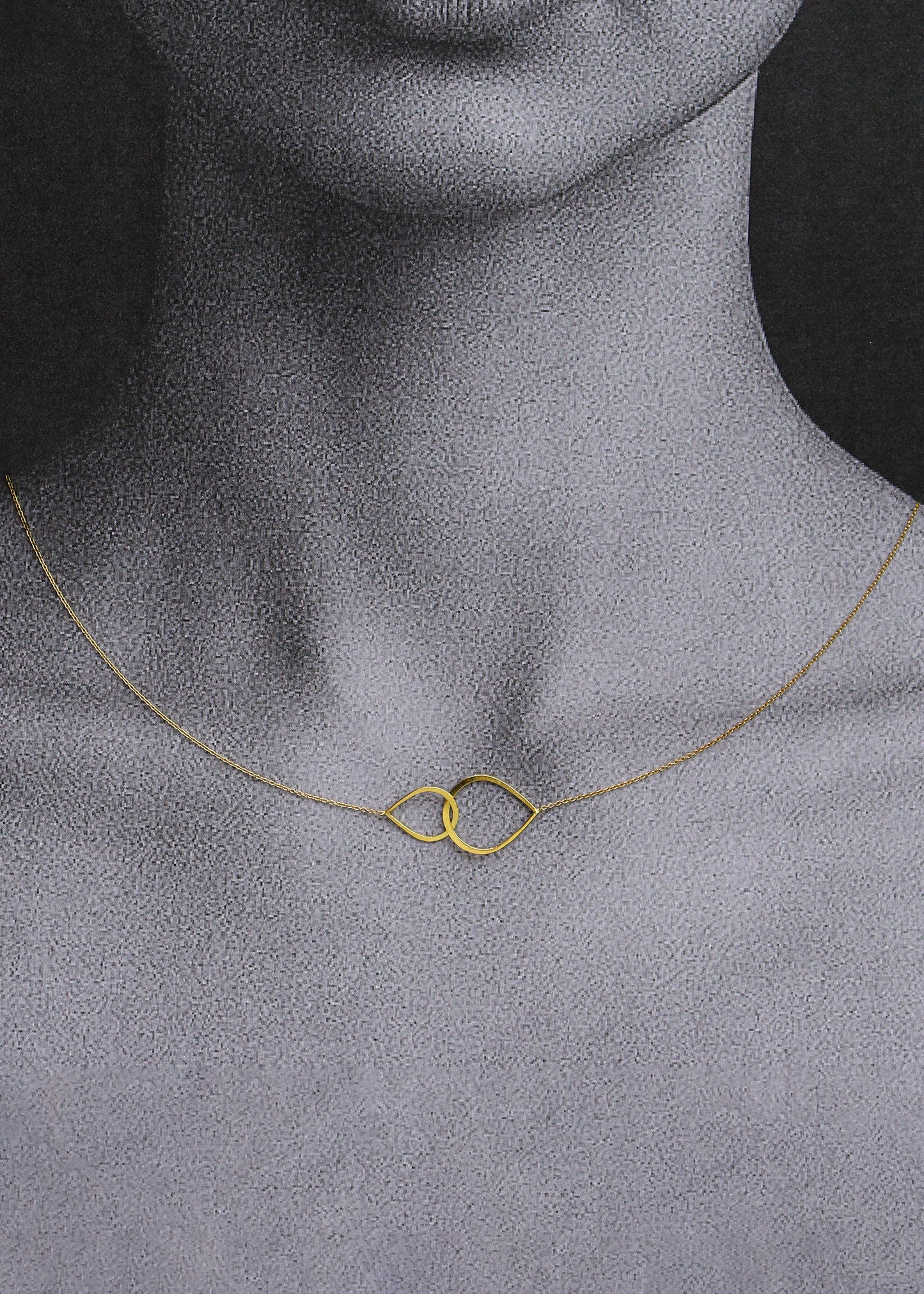 Collar links cadena oro