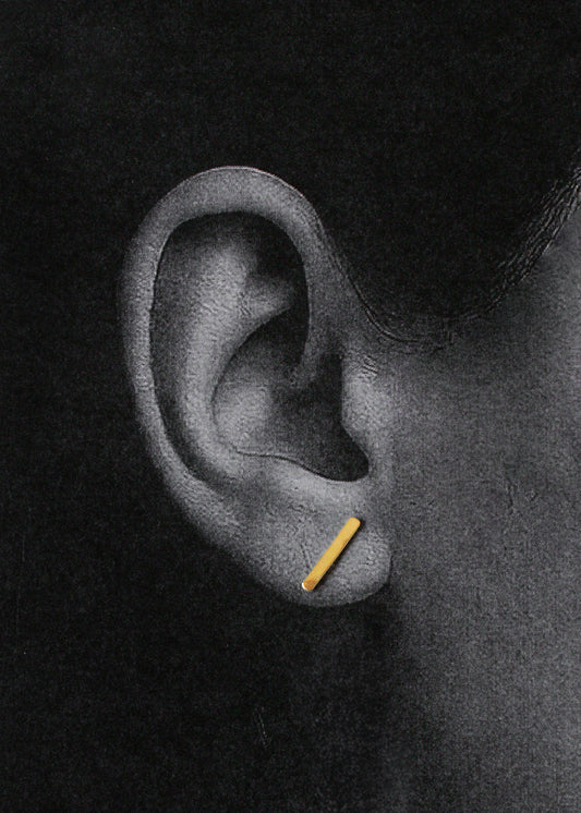 Pendientes pequeña línea oro