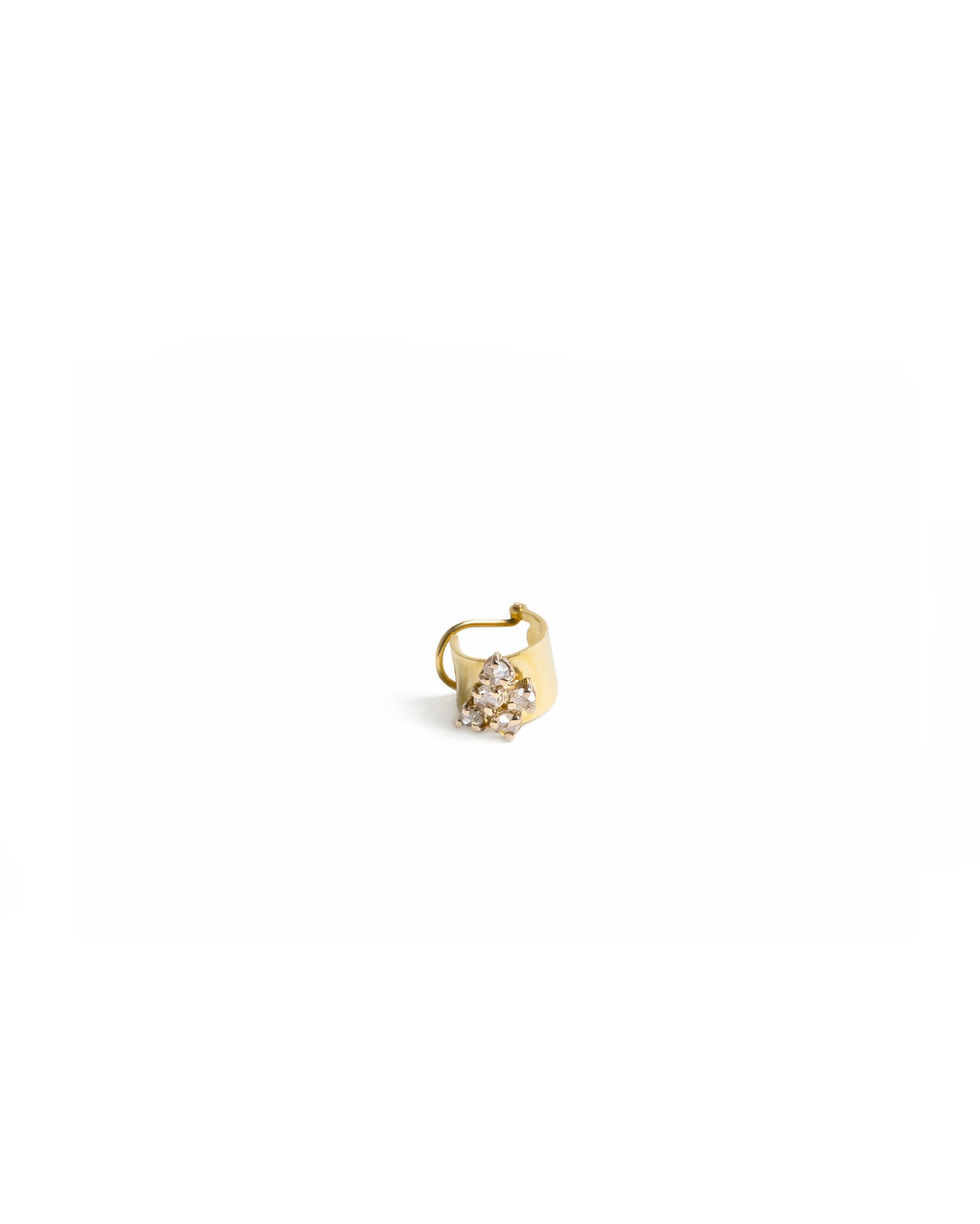 Ear cuff de oro Fairmined y 5 diamantes