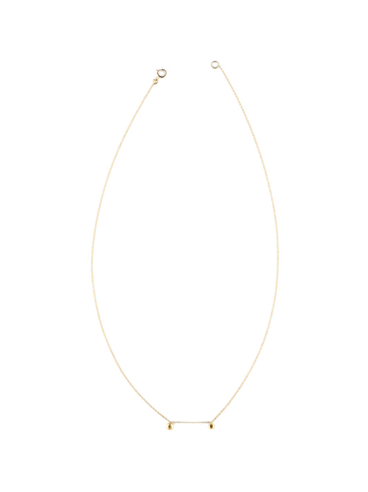 TWO GOLD NUGGETS NECKLACE