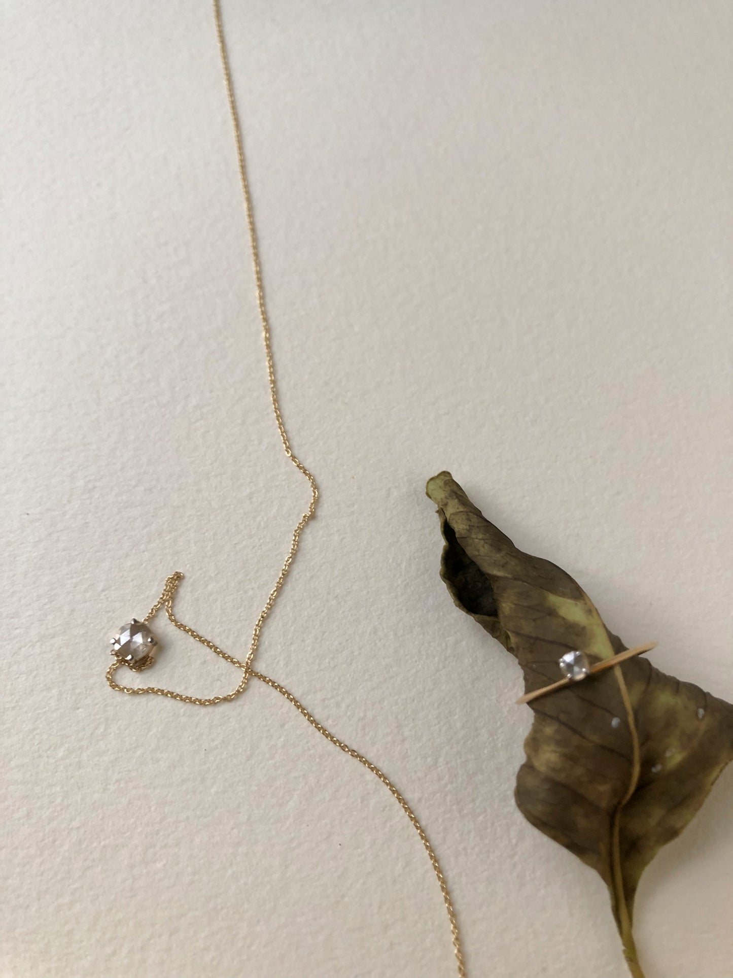 COLLAR ORO Y DIAMANTE SOLITARIO