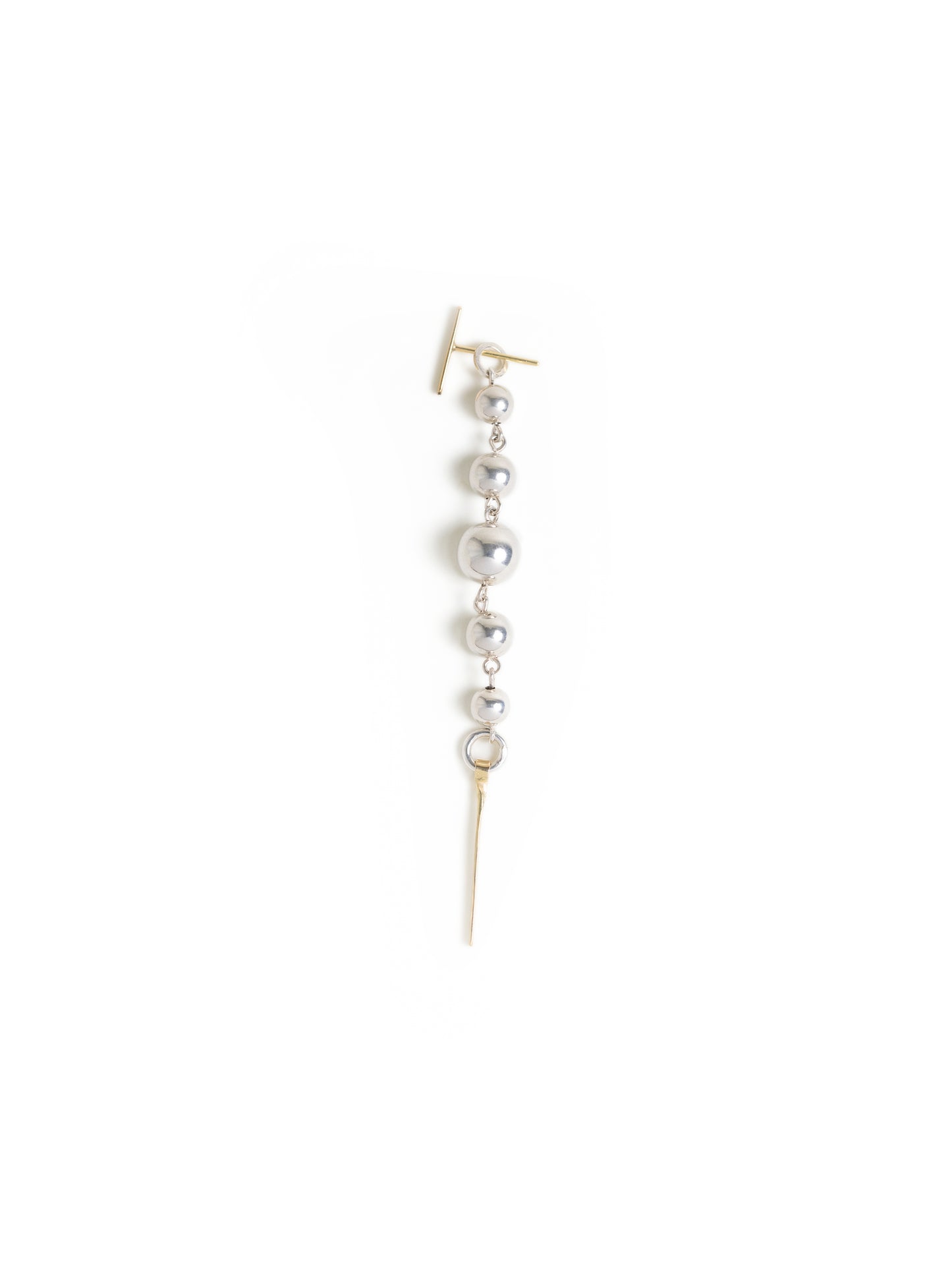 EARRING 5 SILVER SPHERES