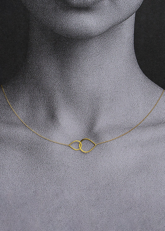 Two link gold necklace