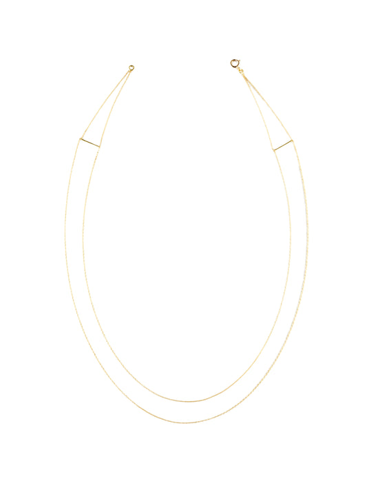 DOUBLE GOLD CHAIN NECKLACE