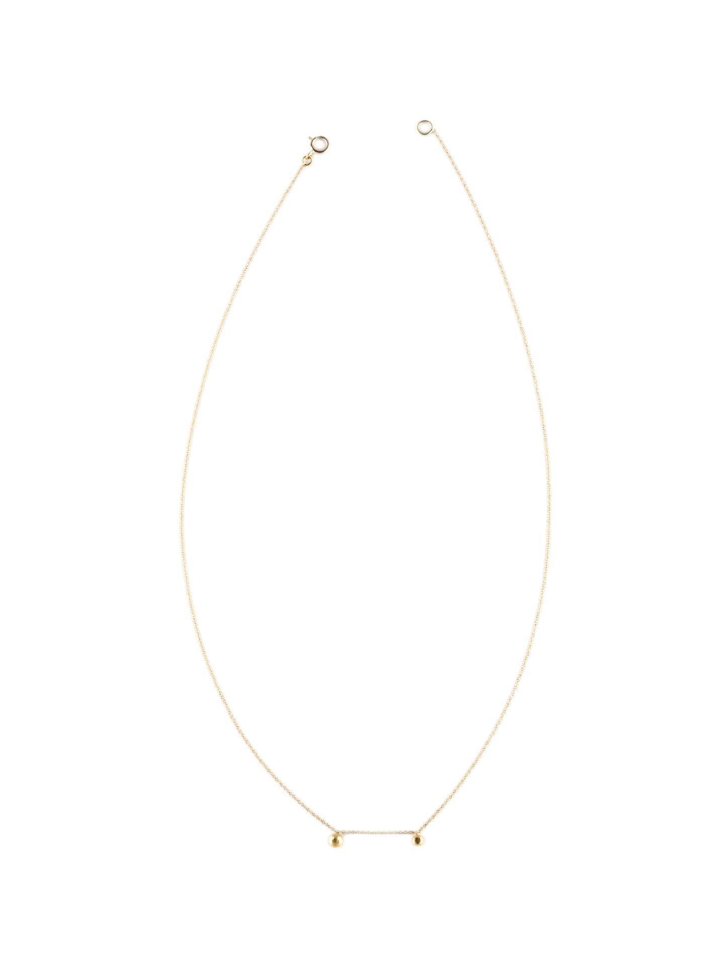 TWO GOLD NUGGETS NECKLACE