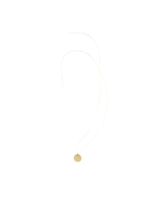 GOLD OVAL NECKLACE AND THREAD