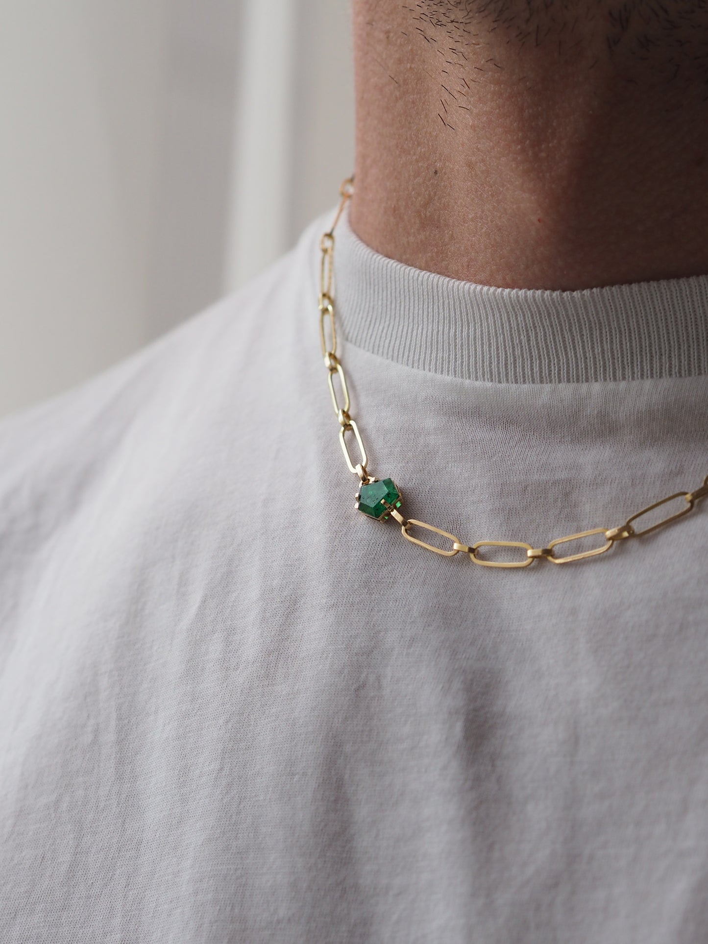 EMERALD GOLD LINK CHAIN